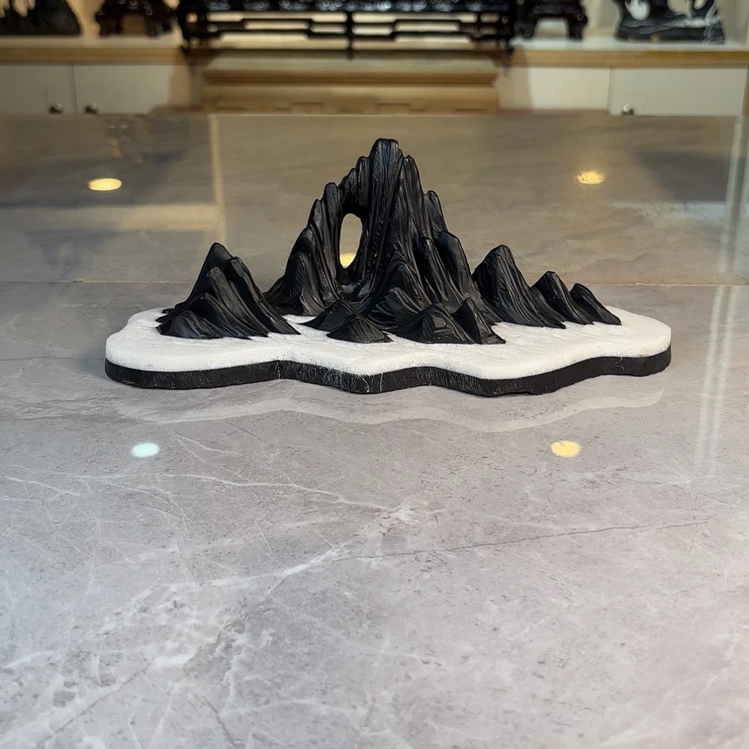 佛***边灵璧石手工雕刻奇石摆件