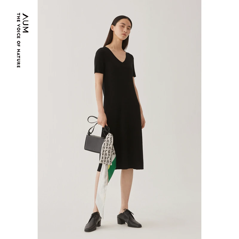 【艾钱钱精选】AUM/噢姆身桑蚕丝连衣裙M1BW2L91M