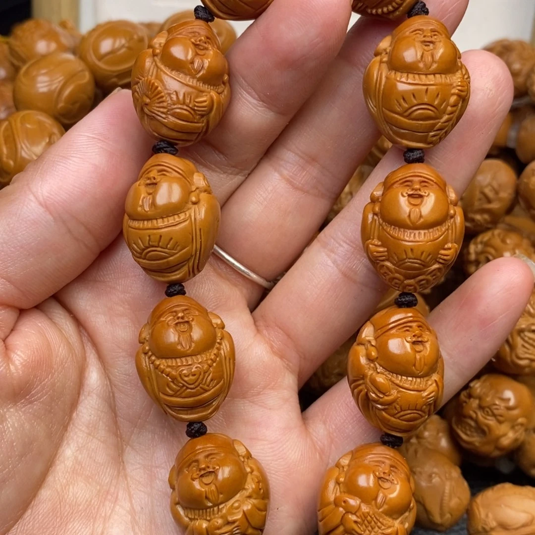 手串橄榄核鲨鱼背财神