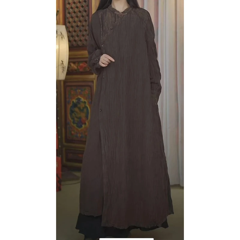 拾·系列（再见时光）复古宽松百搭新中式连衣裙