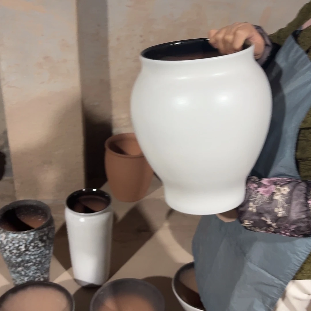 紫砂花盆口20高31