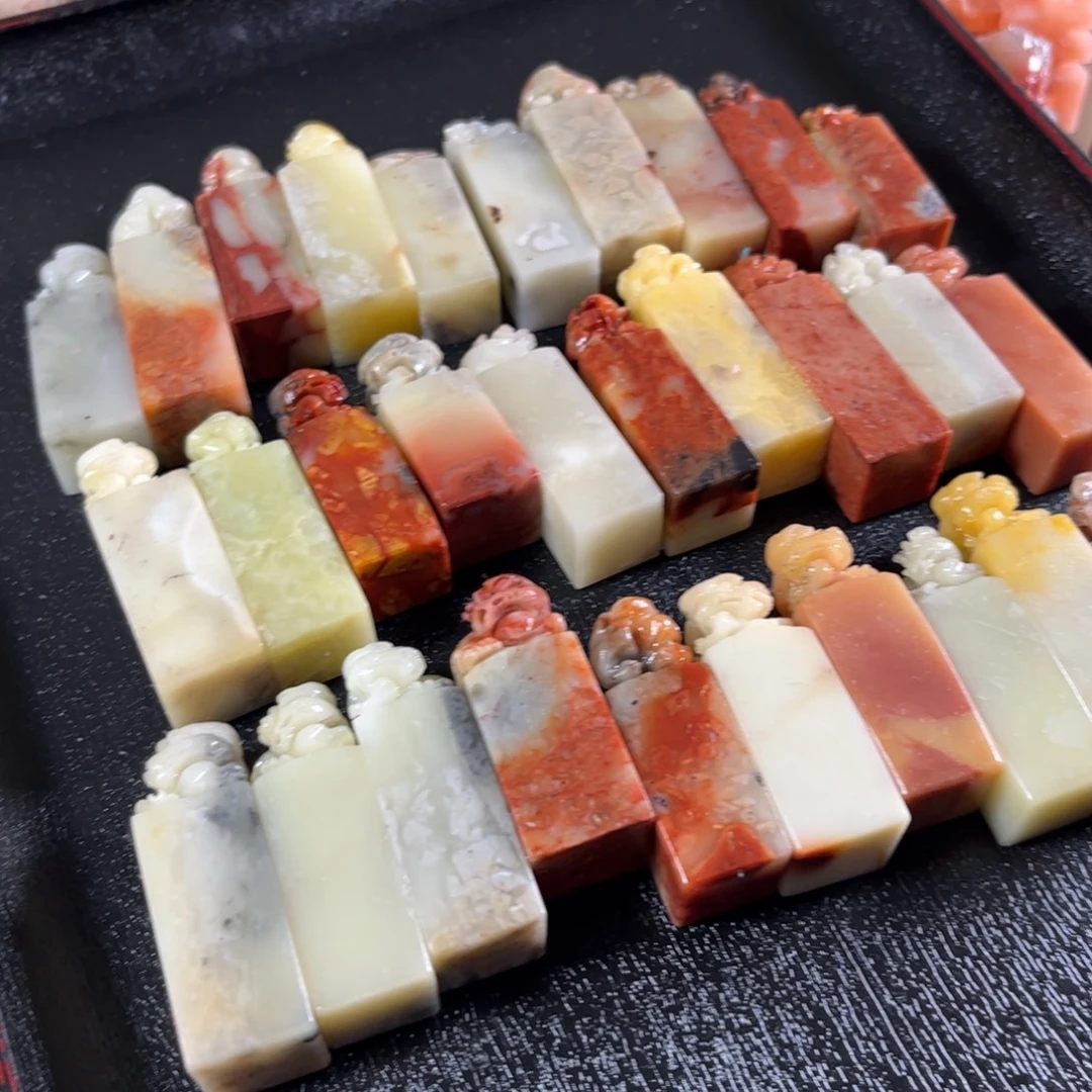 寿山石印石30个印章