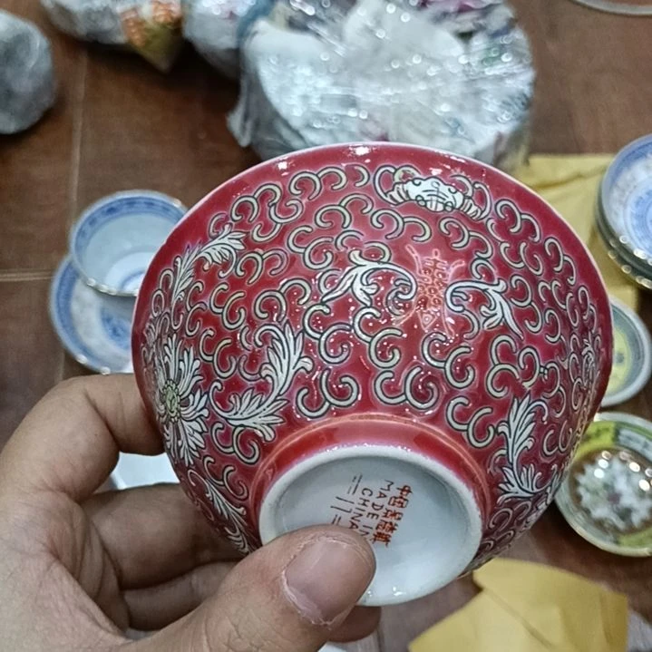 陶瓷景德镇红洋茶碗