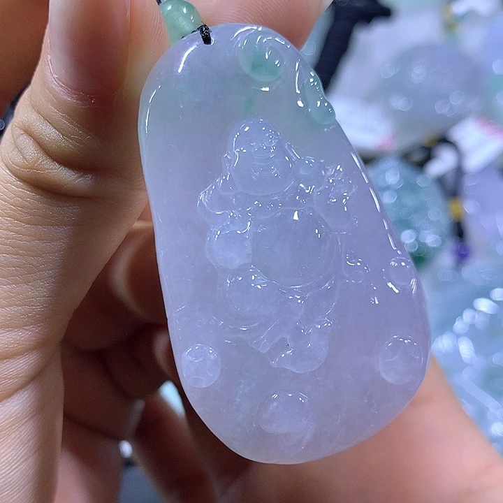 翡翠颈饰未镶嵌天然翡翠A货吊坠