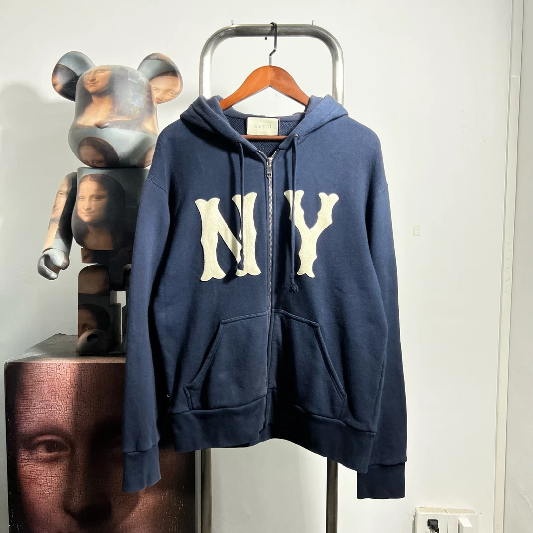 99新 GUCCI/古驰 99新古驰mlb拉链外套S码胸围59衣长69