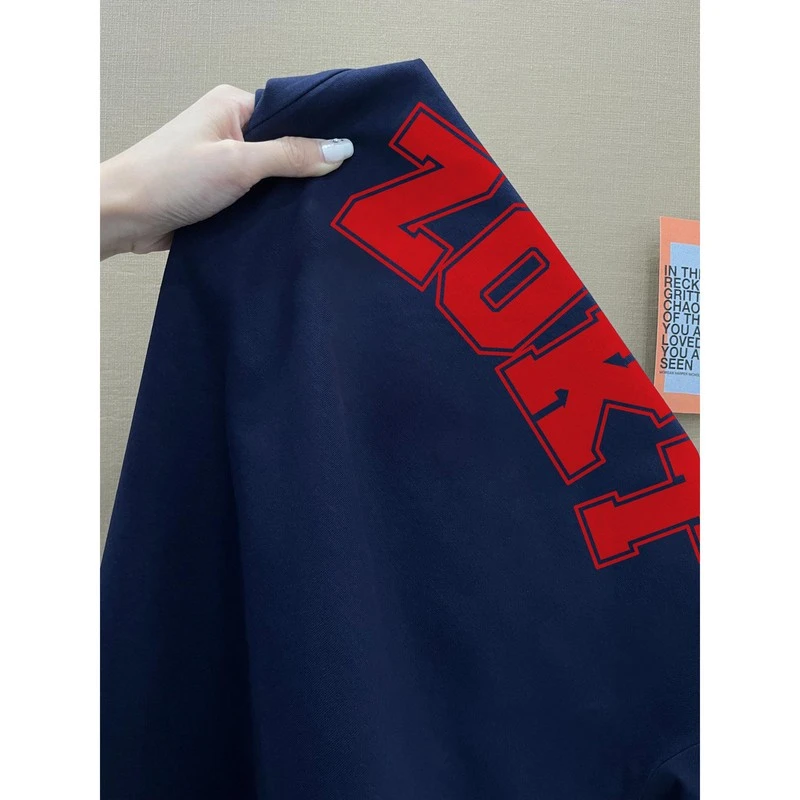 YUY1重磅纯棉欧美字母短袖t恤男2025新款设计感小众情侣体恤