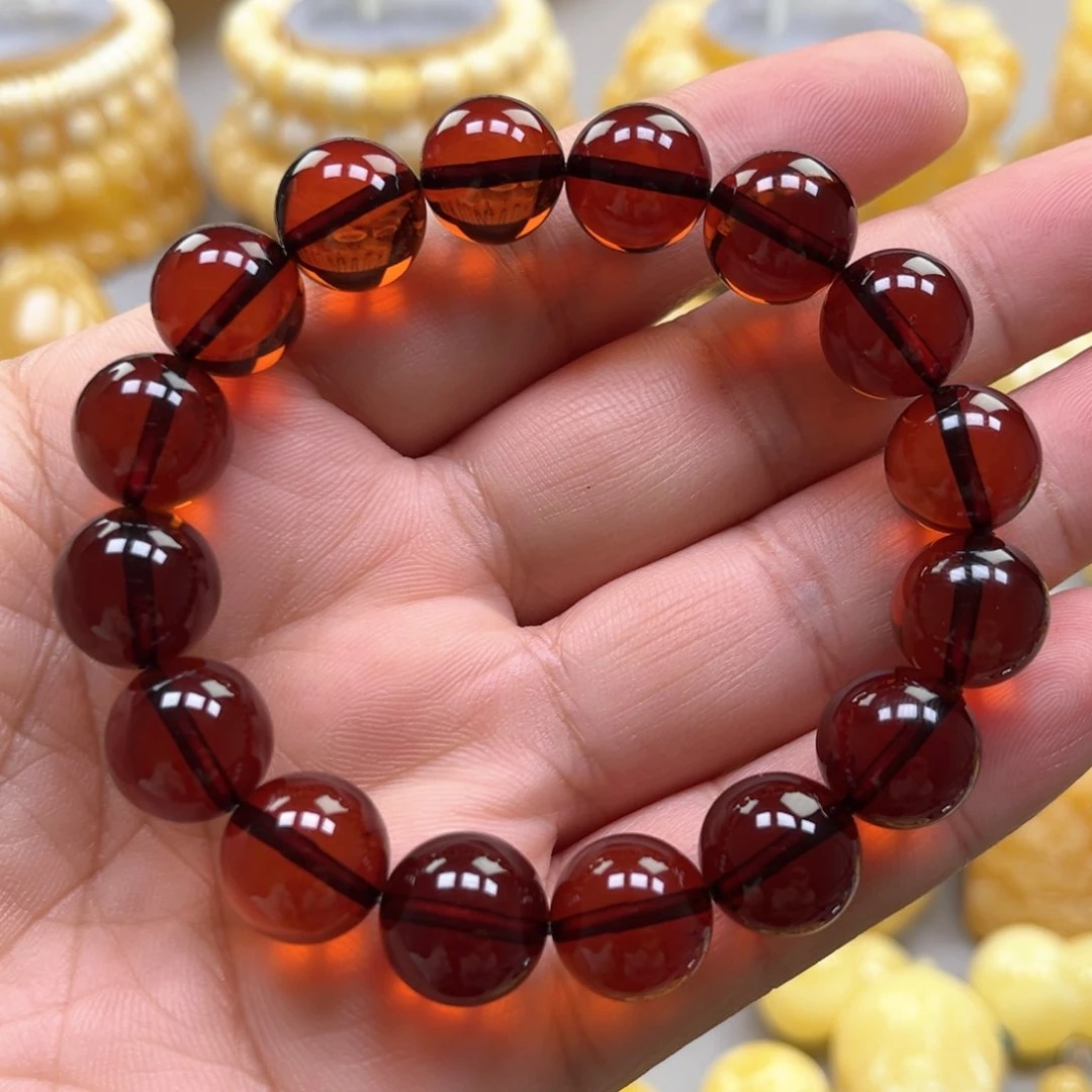 血珀手链未镶嵌手串