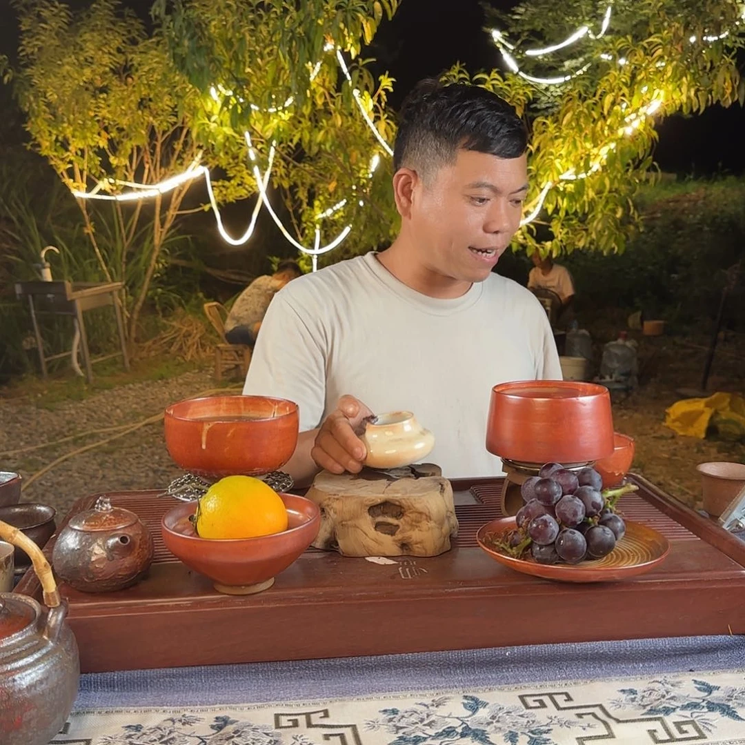 国超柴烧紫砂茶具油灯