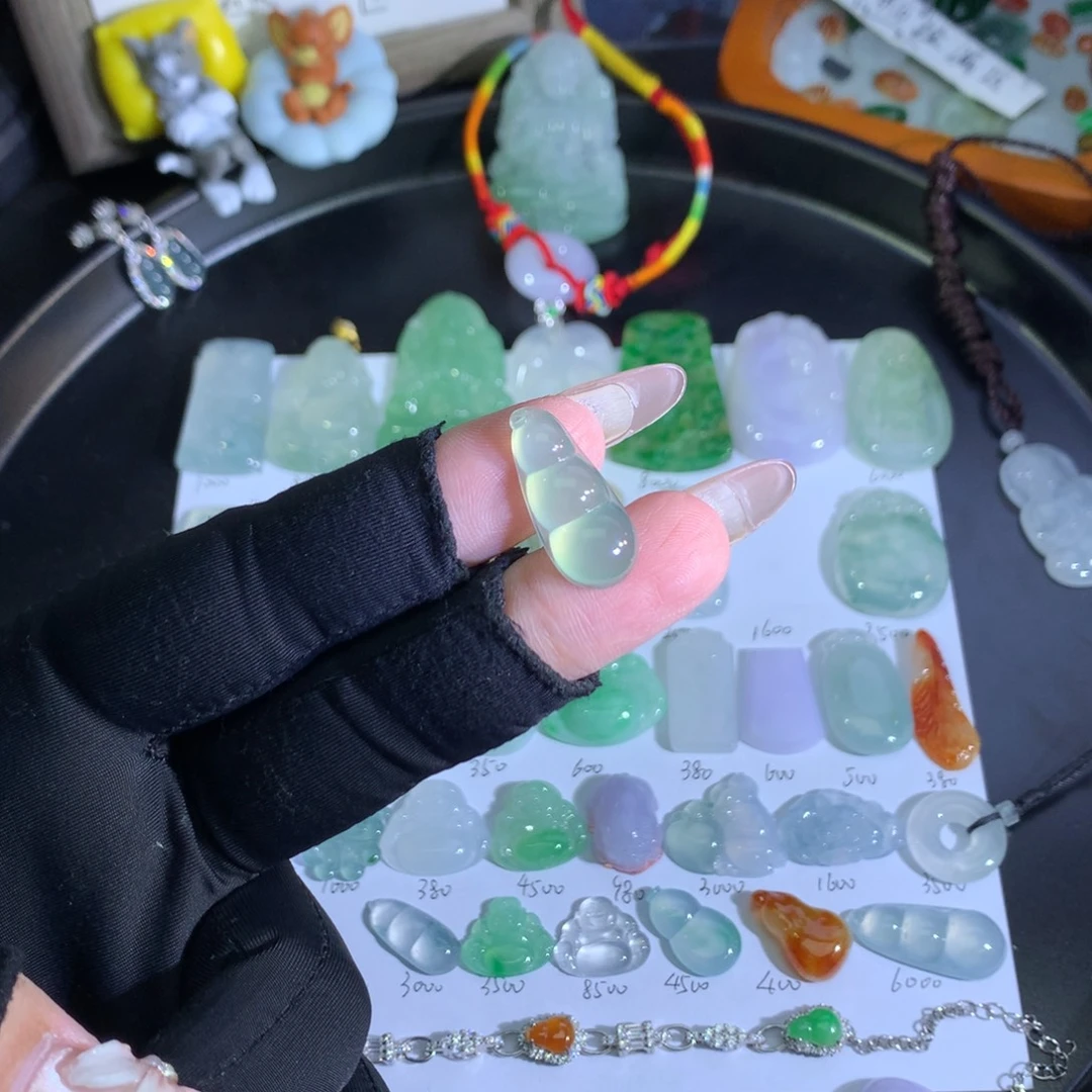 翡翠未镶嵌吊坠(不含链)冰晴豆