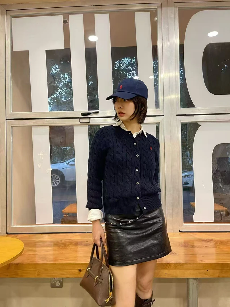 【绞花毛衣】修身版显瘦百搭绞花毛衣编织针织开襟衫