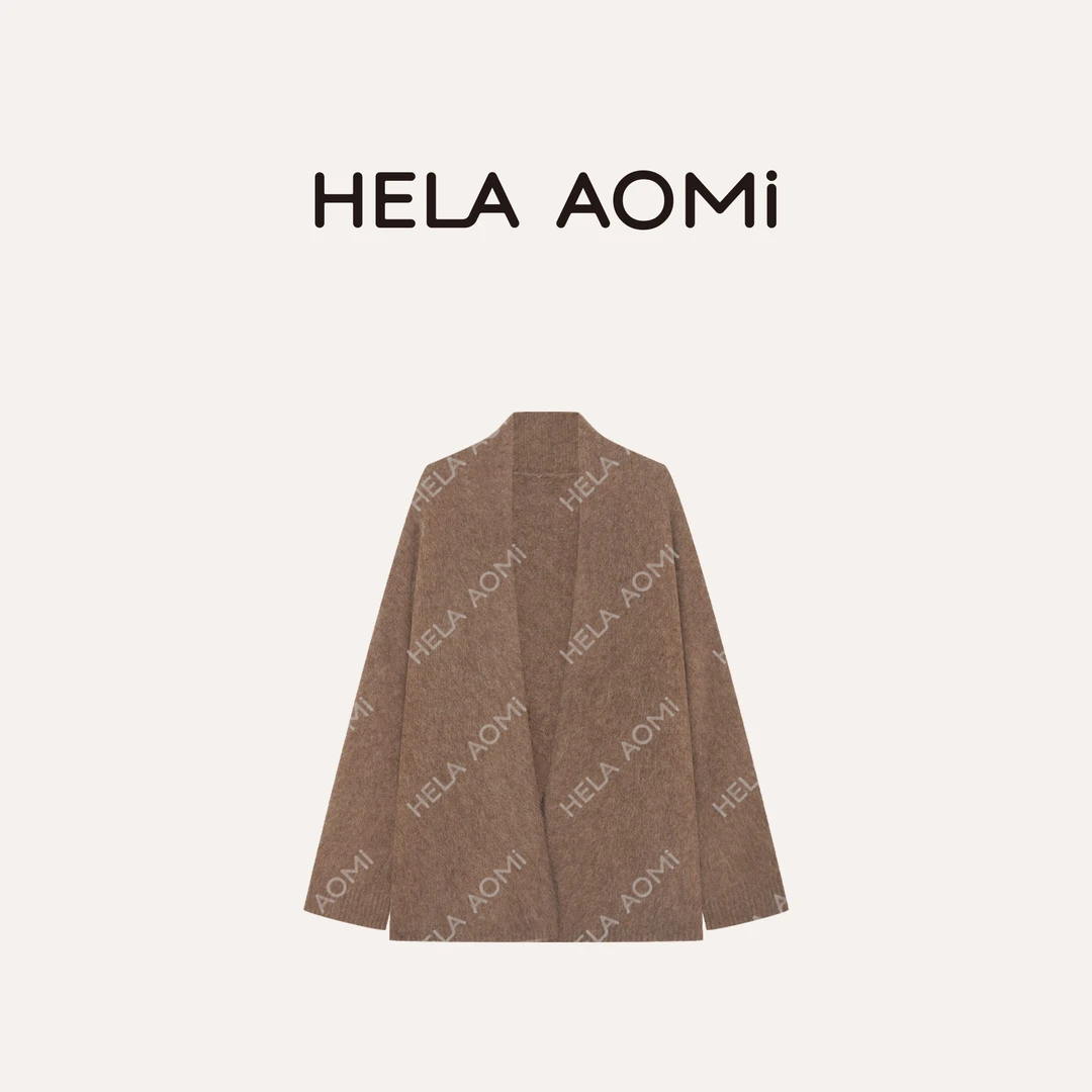 HELA AOMI “贵妇骆马绒67.3%”柔软亲肤蓬松绒感针织衫CY5CM33592