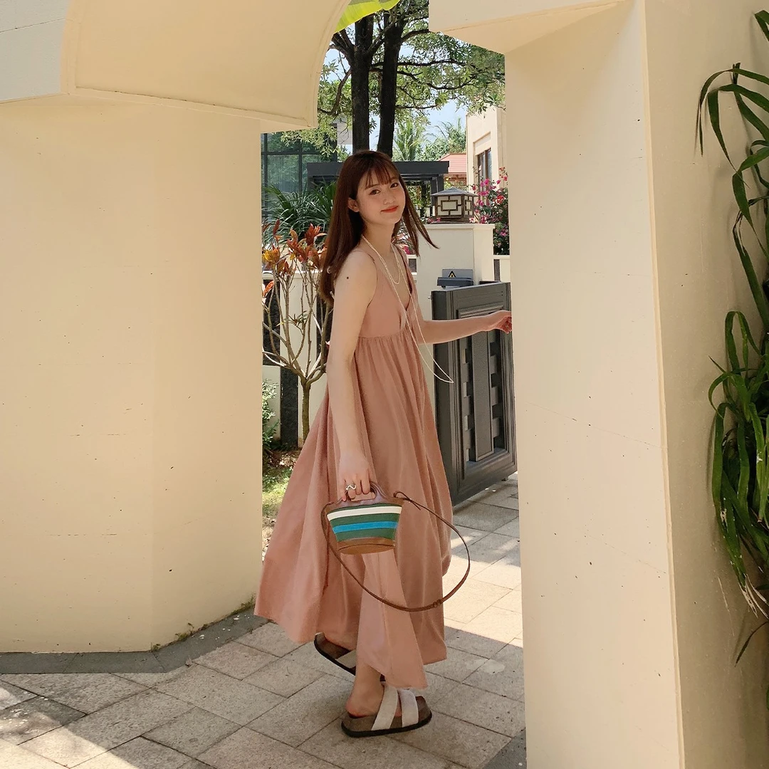晶咕白标~浪漫Crush~长款吊带连衣裙氛围感连衣裙气质时尚长裙