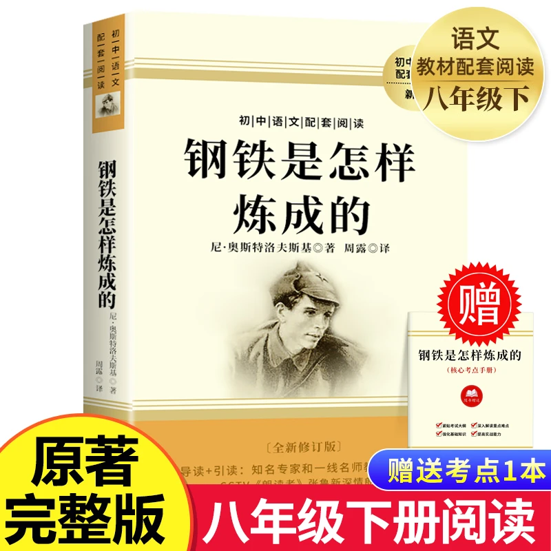 钢铁是怎样炼成的正版书籍书和练习册初中版图书七八年级讲解全书