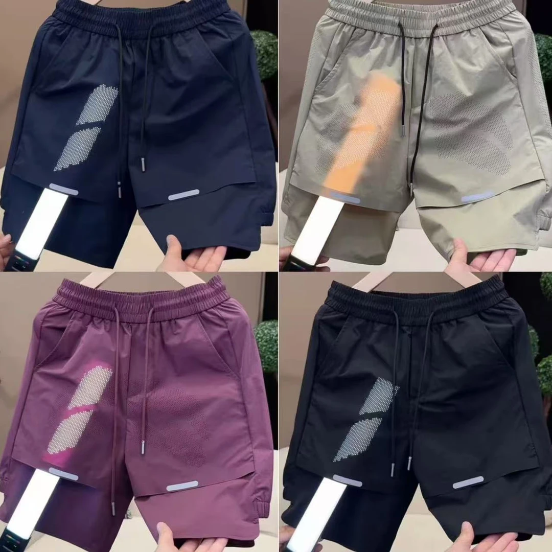 2025夏季新款男士激光打孔速干透气五分裤休闲百搭简约短裤