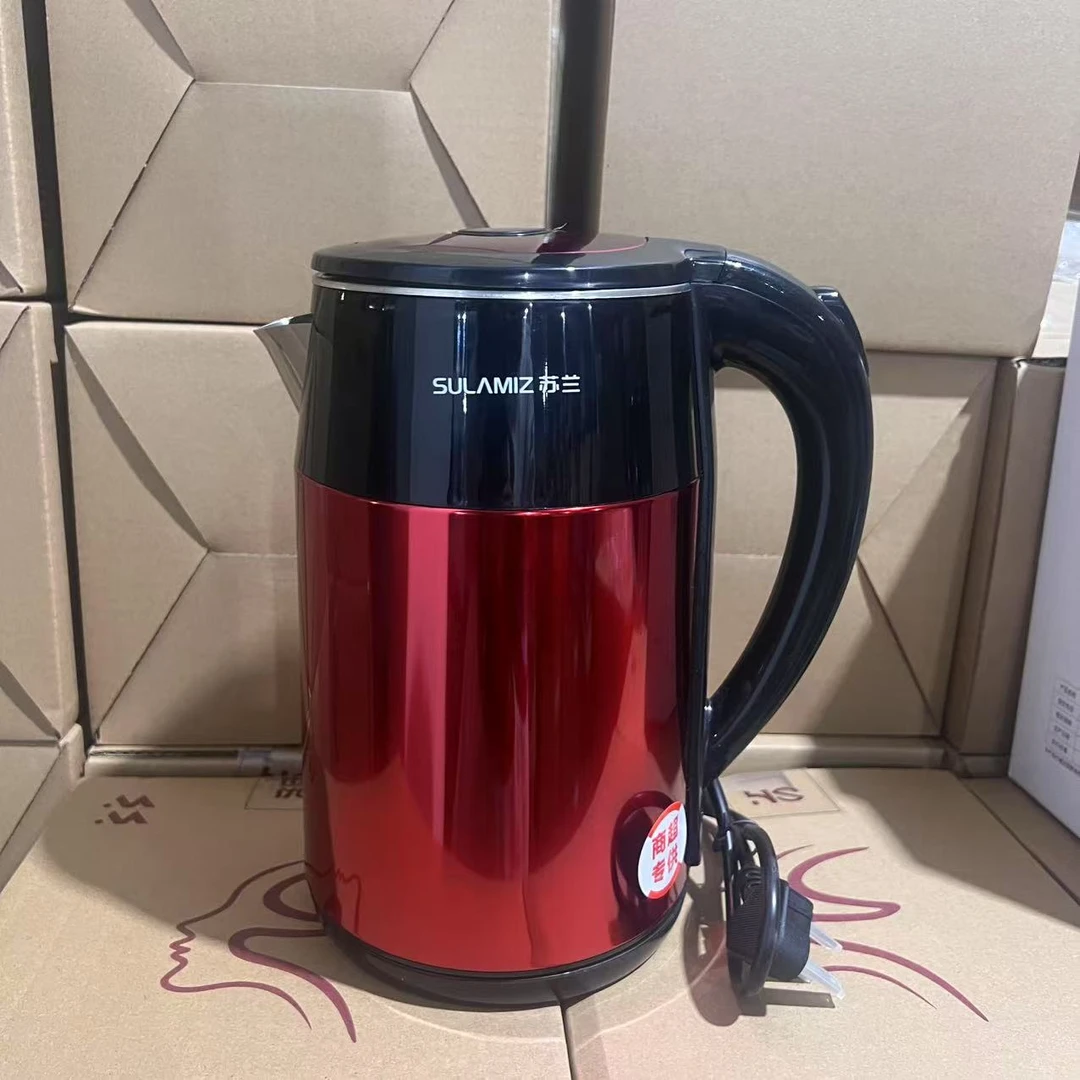 E628#电热水壶304不锈钢一体2.3L容量电水壶烧水壶家用