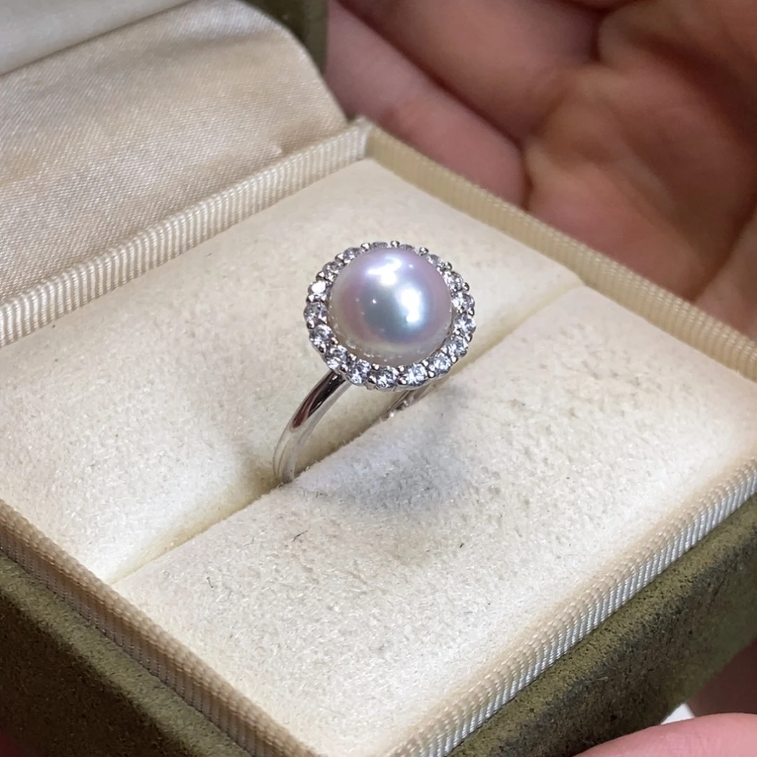 Z***e银S925镶嵌戒指淡水珍珠