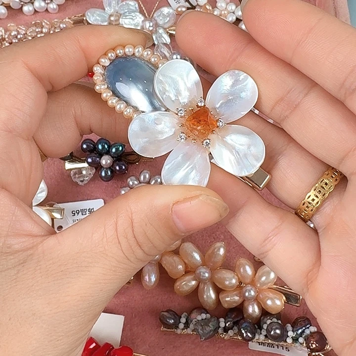 淡水珍珠发饰未镶嵌