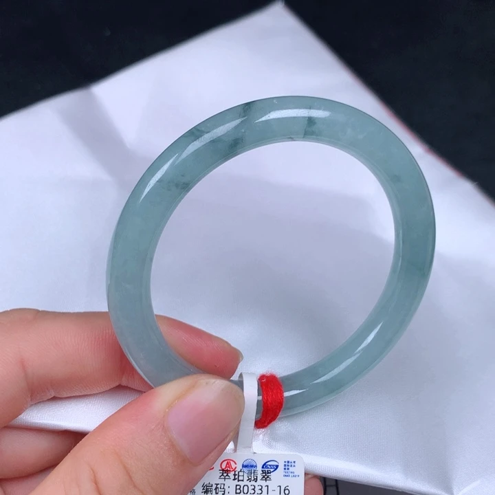 翡翠未镶嵌手镯b0331-16