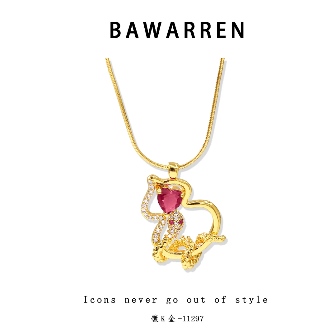 Bawarren 意❤ 【葫芦小蛇】精工CNC 11297-轻奢项链