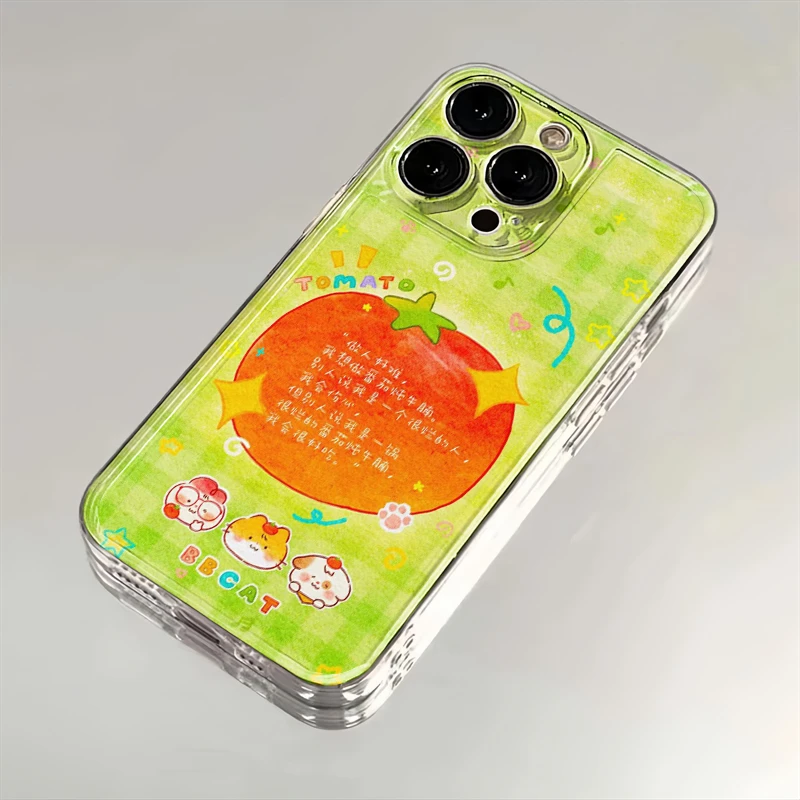 番茄牛腩适用苹果iPhone16promax小米15华为P70手机壳软太空MT