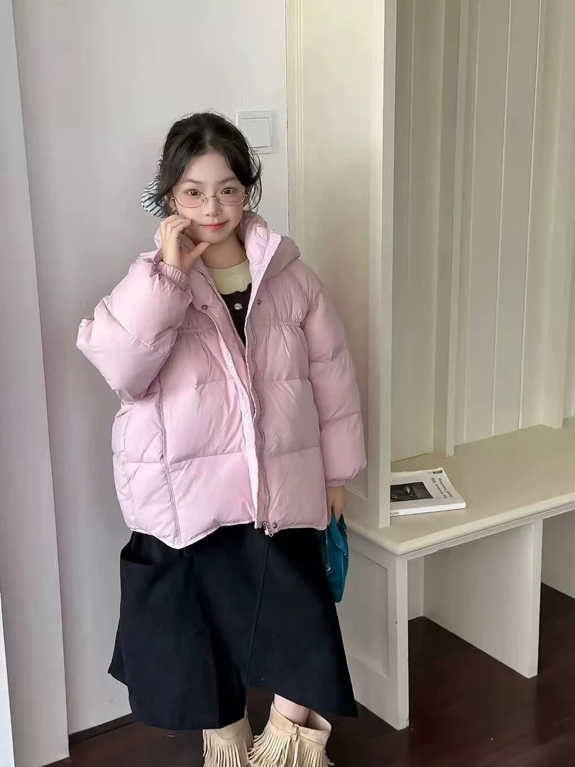 【秋雨】【大】洋气时尚短款加厚女童羽绒服冬季新款