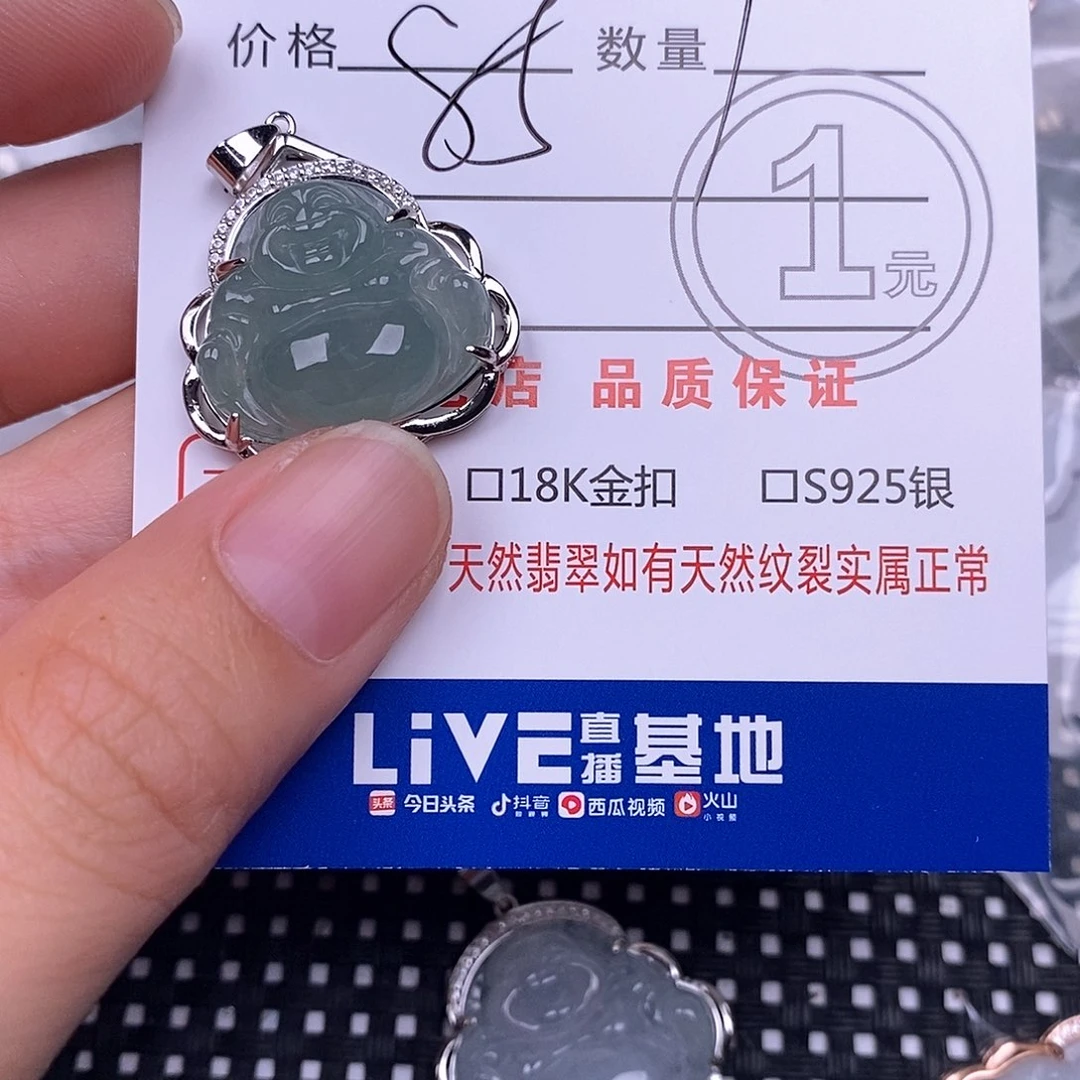翡翠银S925镶嵌颈饰