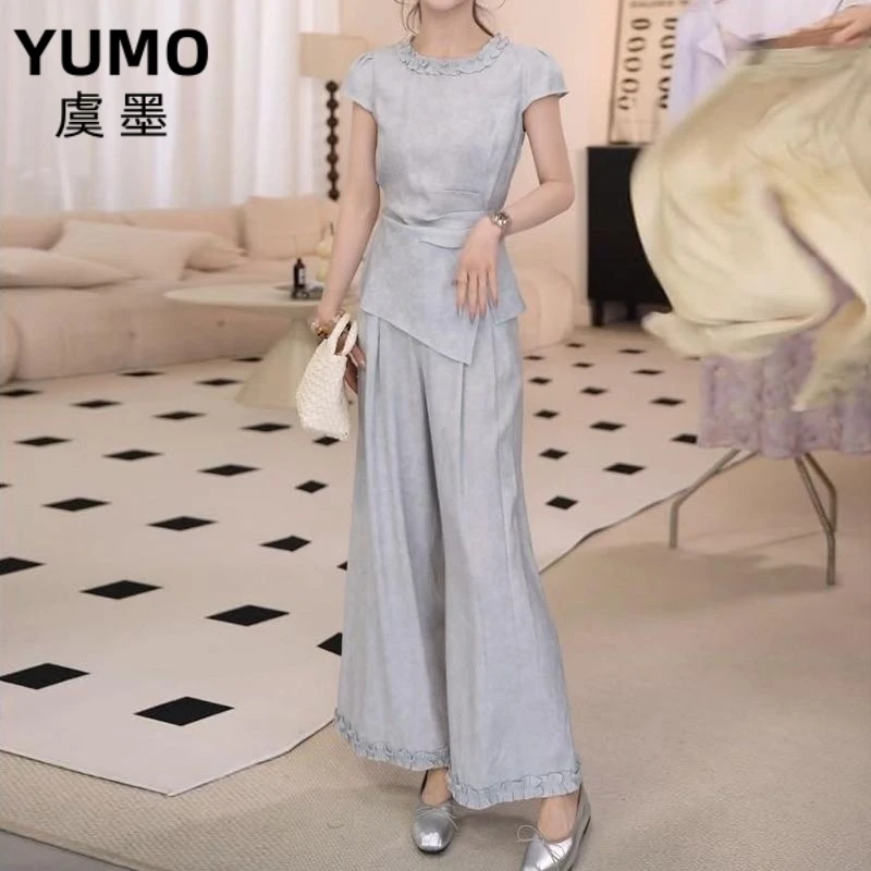 W813休闲风时尚套装洋气收腰复古可爱风韩系