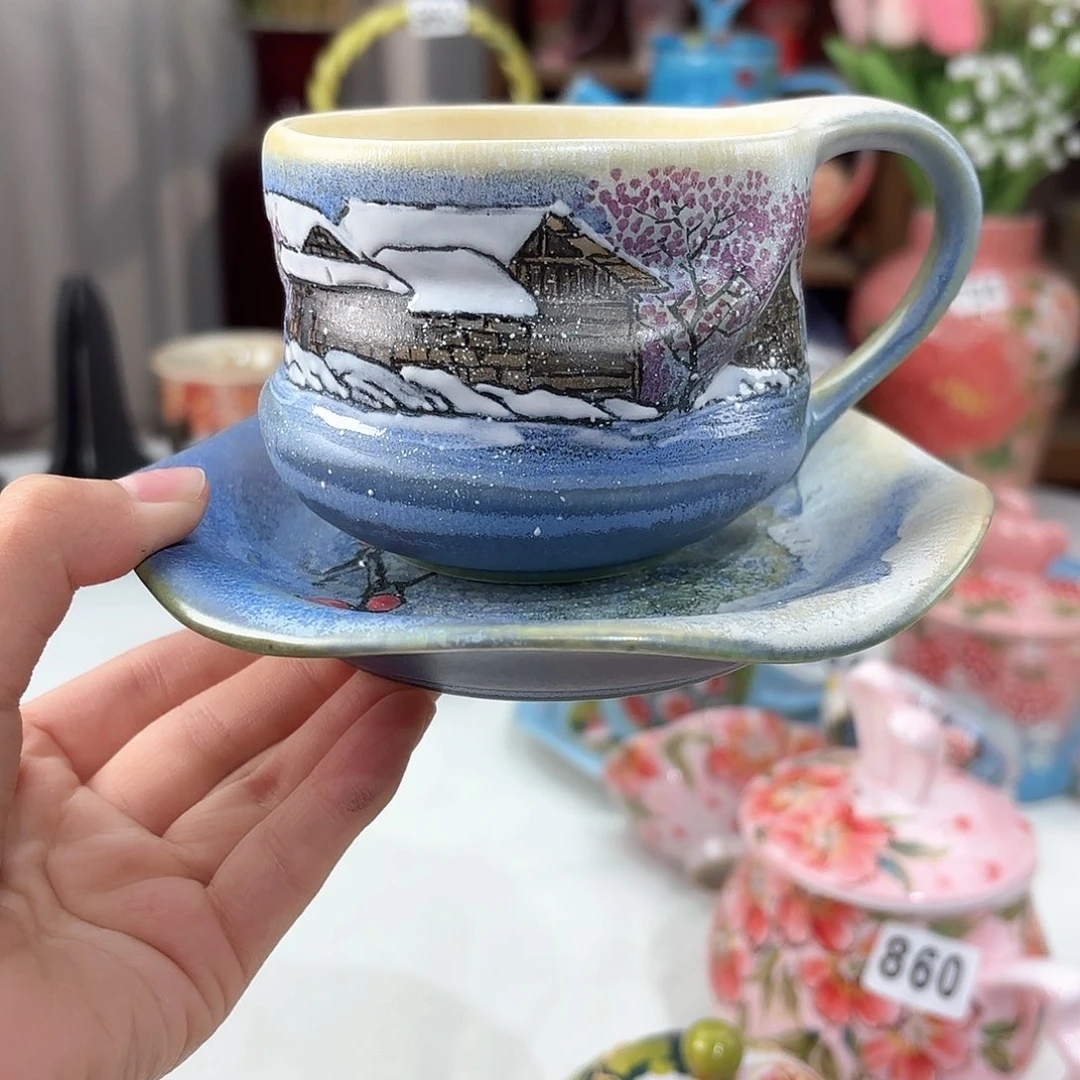 景德镇手绘高温釉下彩陶瓷茶具