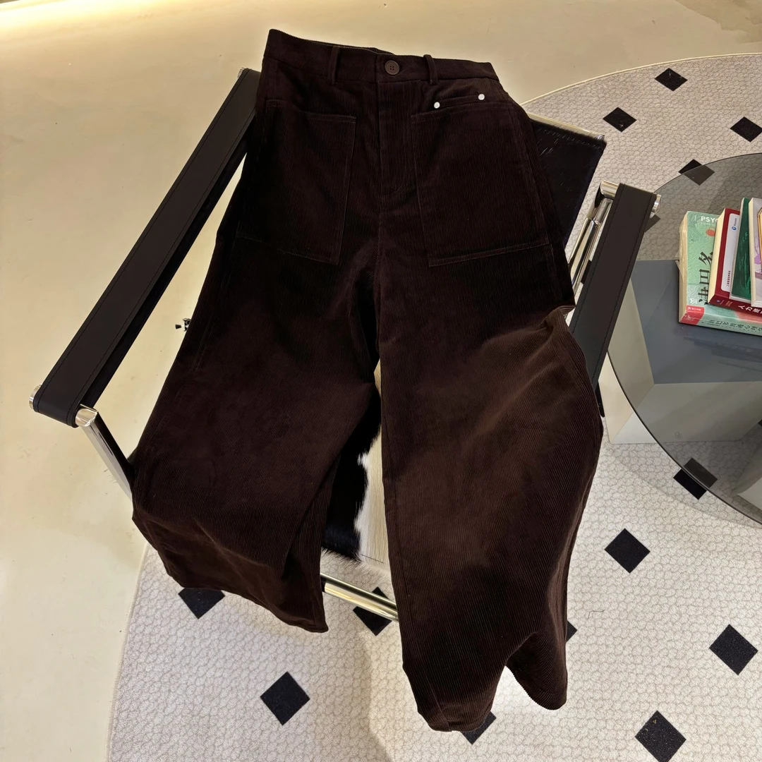 【塔鹿蕾】秋冬新款港风复古显瘦直筒裤子时尚百搭休闲裤5454