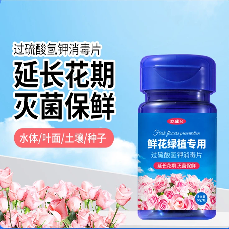 鲜花泡腾片84养花消毒片绿植净水除臭插花花卉鲜切花手捧花保鲜剂