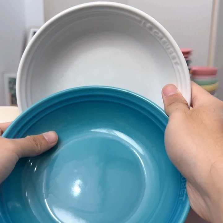 瓷片微瑕2个7英寸燕麦盘