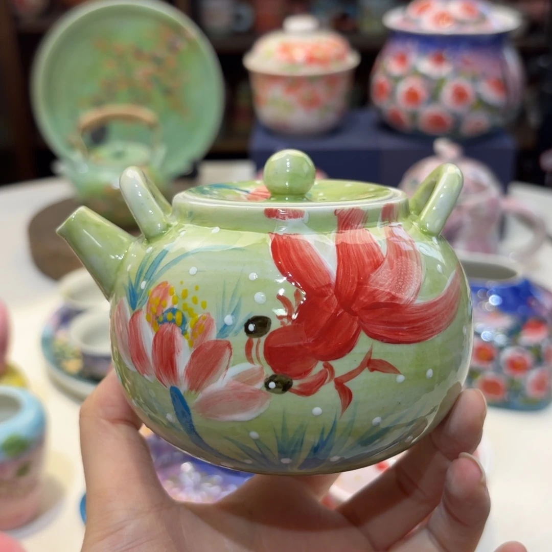 景德镇手绘高温釉下彩陶瓷茶具