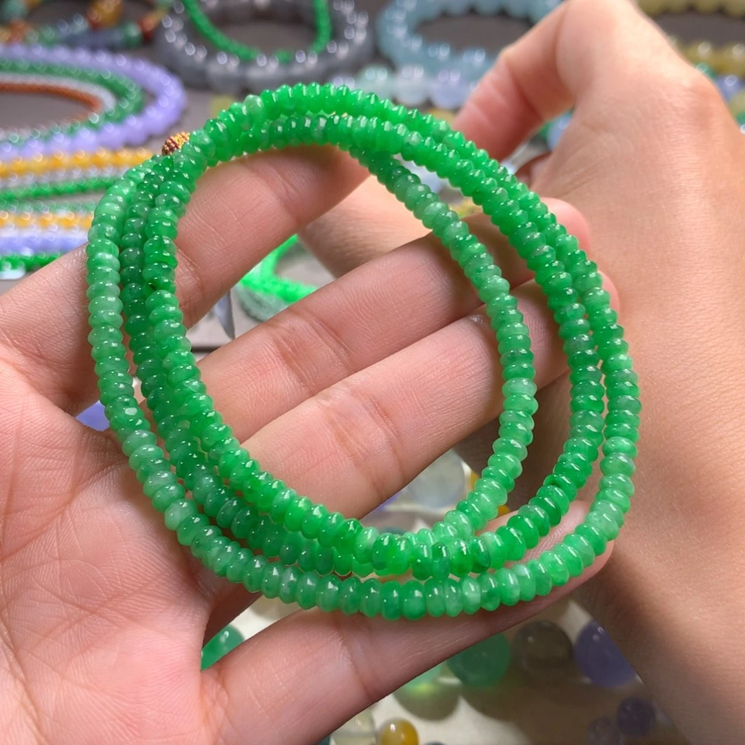 翡翠手链未镶嵌卡4.k