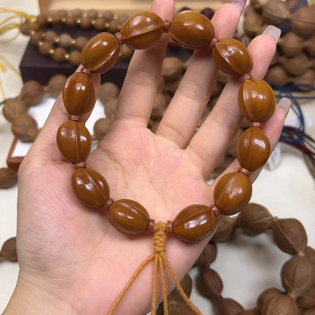 张***忌手串/手链橄榄核鲨鱼背抛光