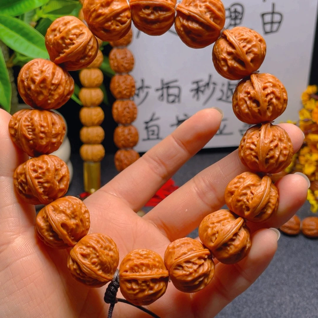 文玩核桃手串难**涂老树王京八棱