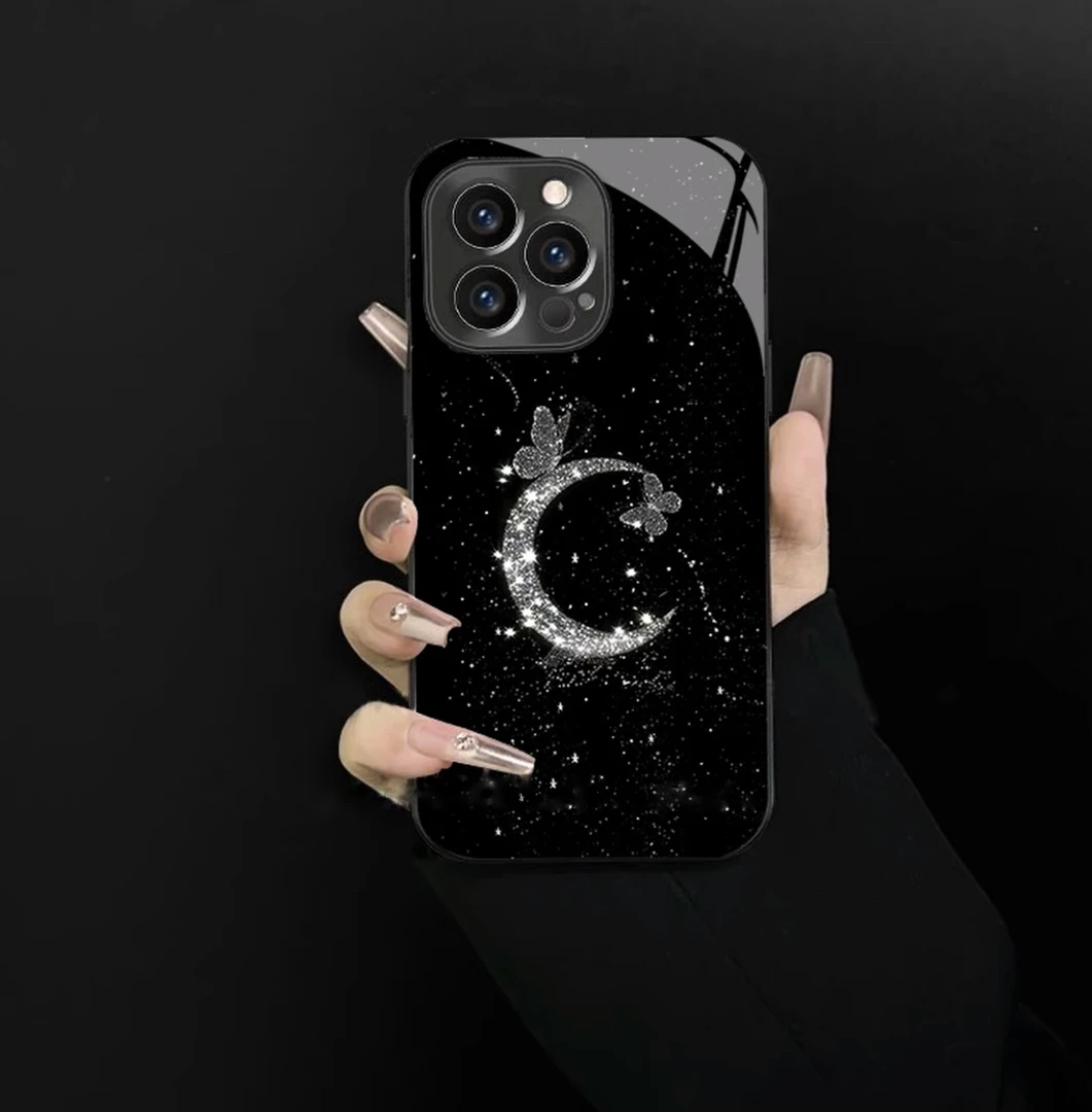 适用苹果/oppo/vivo/华为璀璨月光电镀玻璃手链防摔手机壳