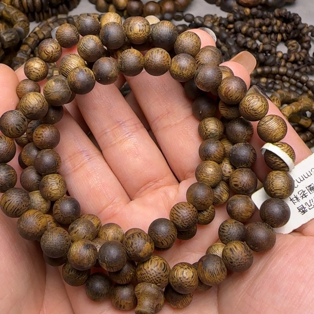 手串沉香老乌身08mm27克