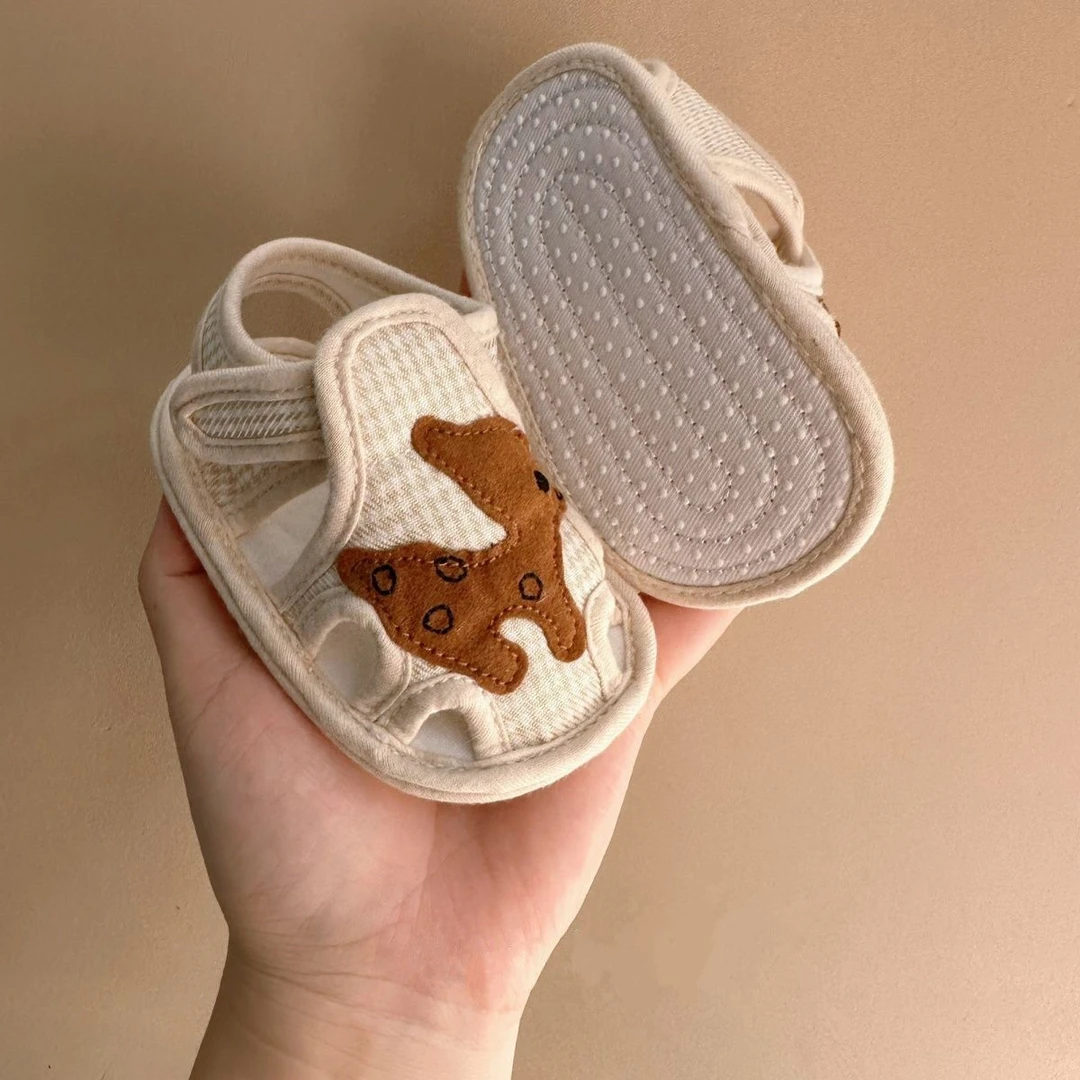 夏季0-1岁男女宝宝学步鞋软底防滑6-12月婴幼儿不掉防踢透气凉鞋