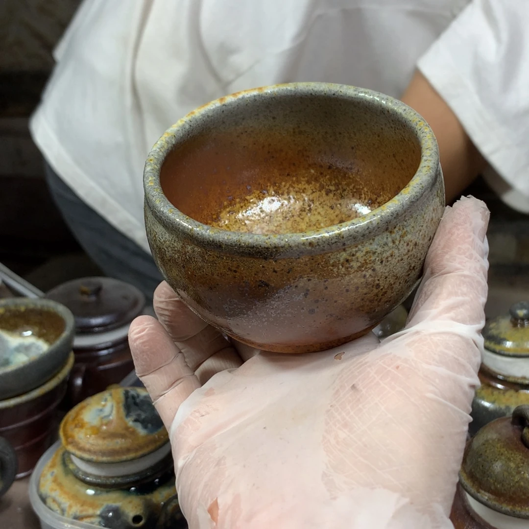 茶壶紫砂纯自然柴烧