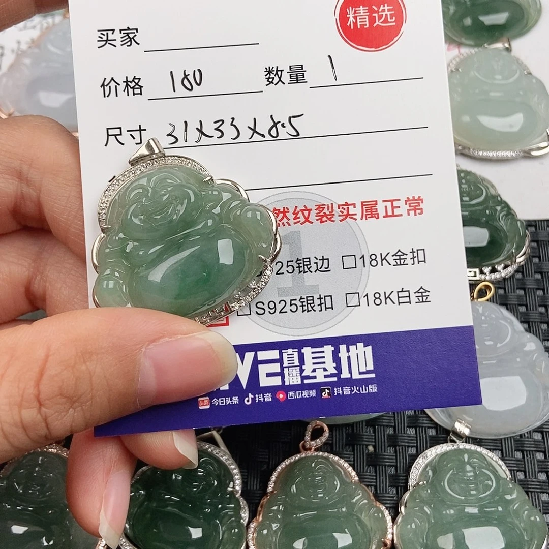 翡翠银S925镶嵌颈饰