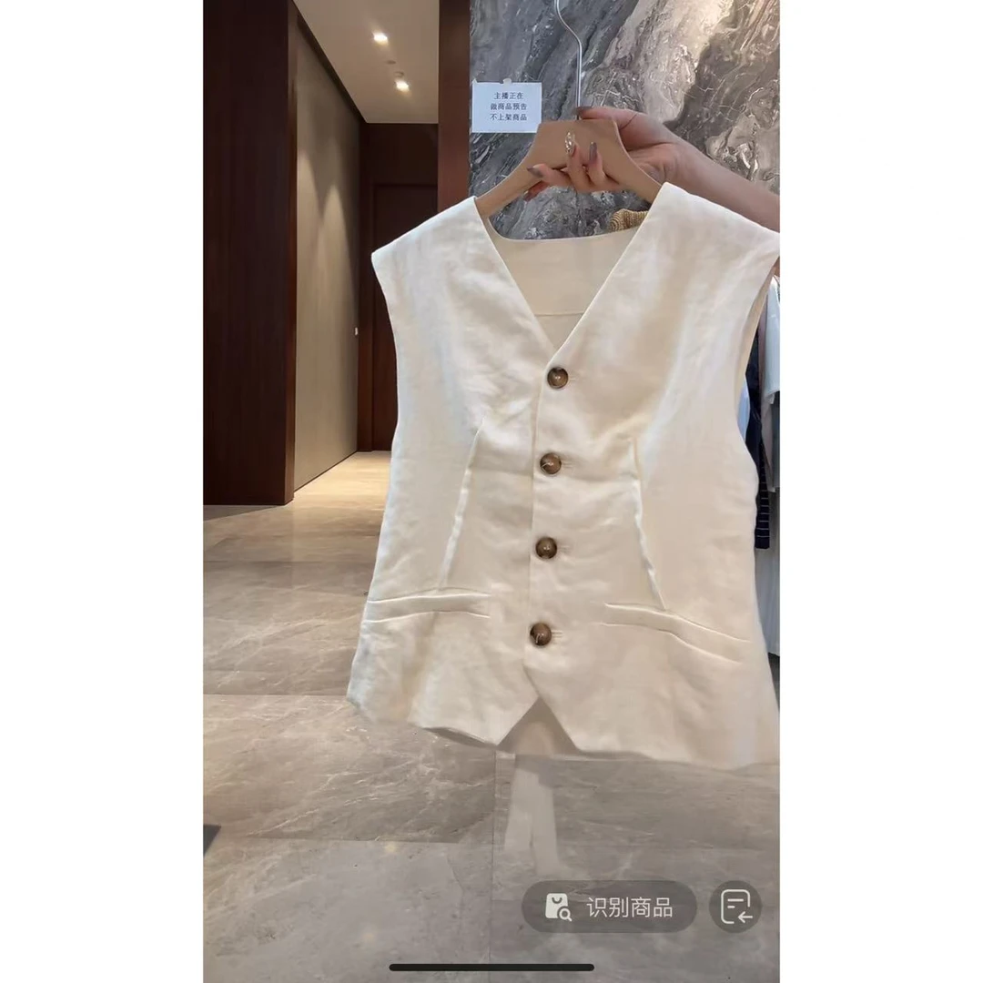 徐秋阳 老钱马甲  春季新款百搭时尚休闲显瘦显白马甲12292