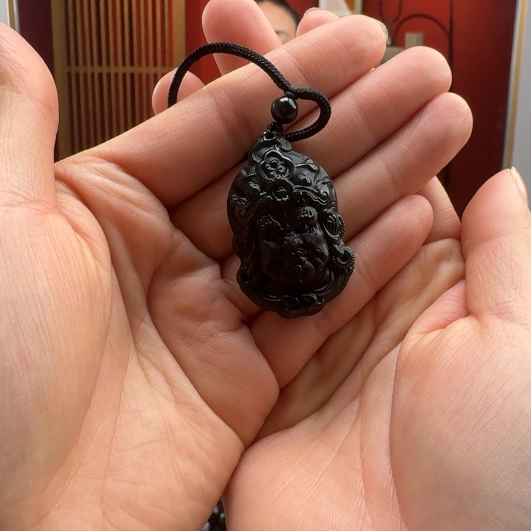 和田玉未镶嵌颈饰和田玉塔青吊坠