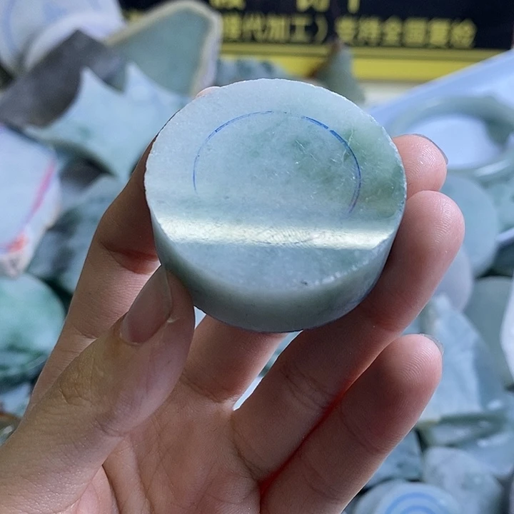 鹤***山翡翠裸石纯天然翡翠