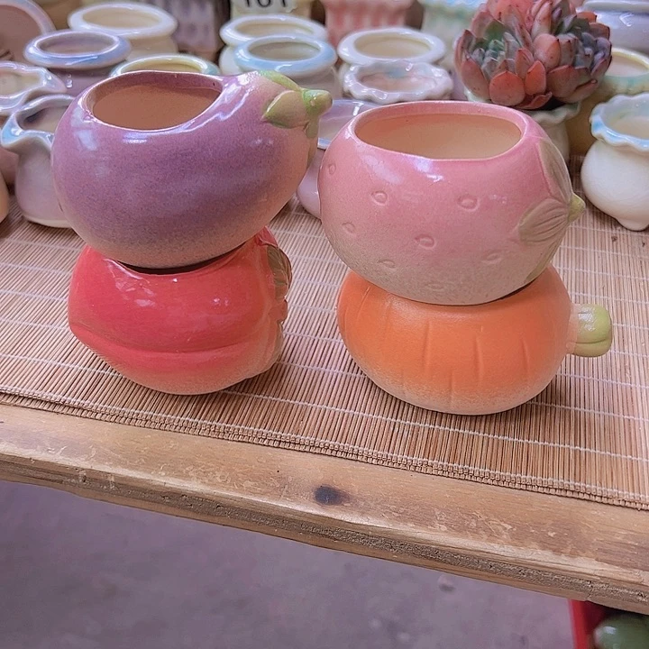 红陶陶瓷花盆当场满12包邮