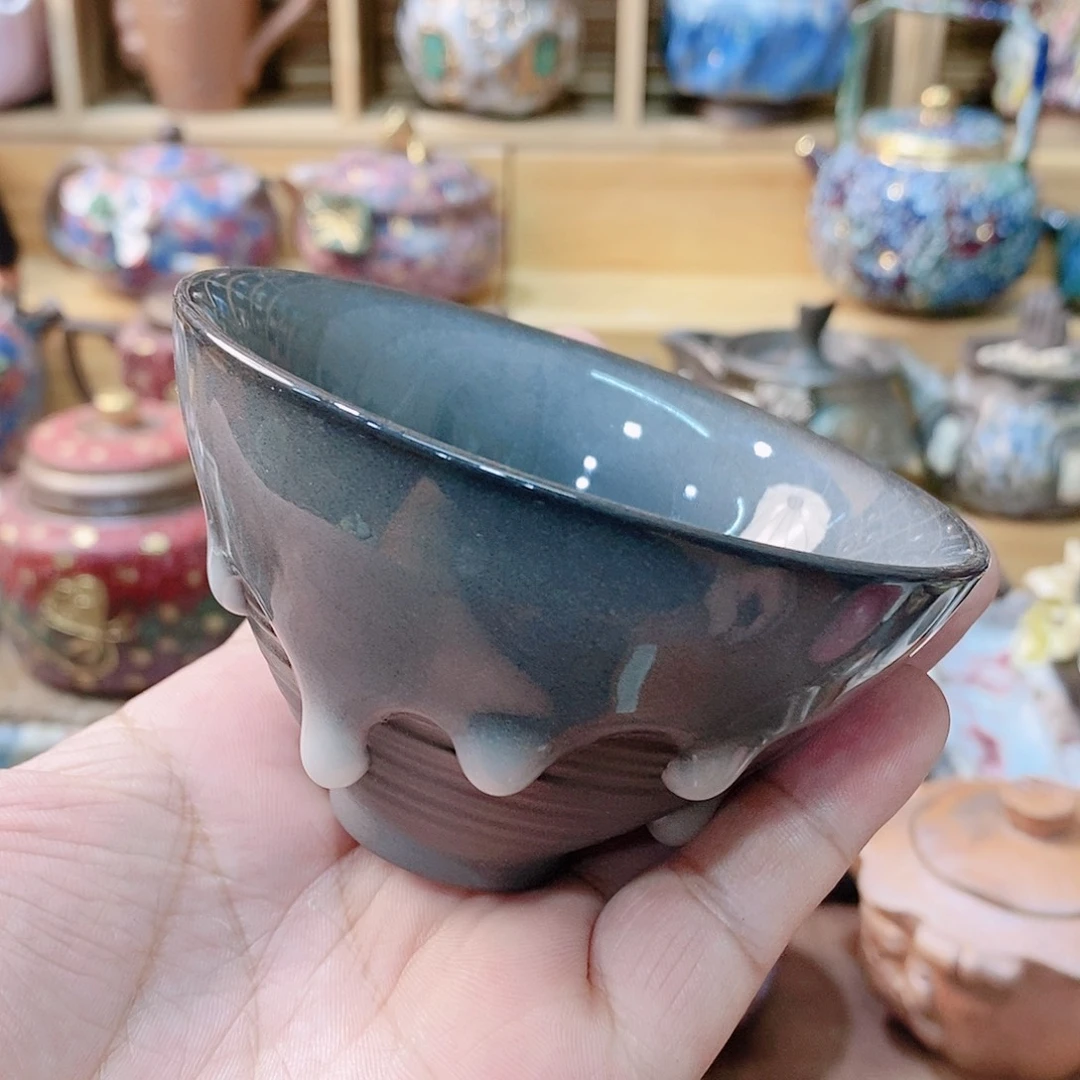 粗陶志野柴烧茶具