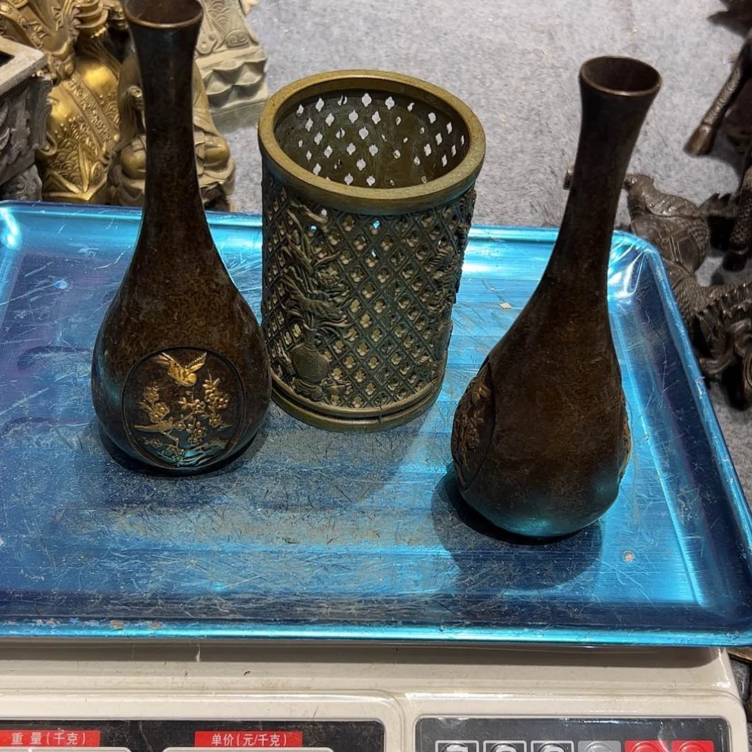 财*通微瑕疵黄铜摆件工艺品