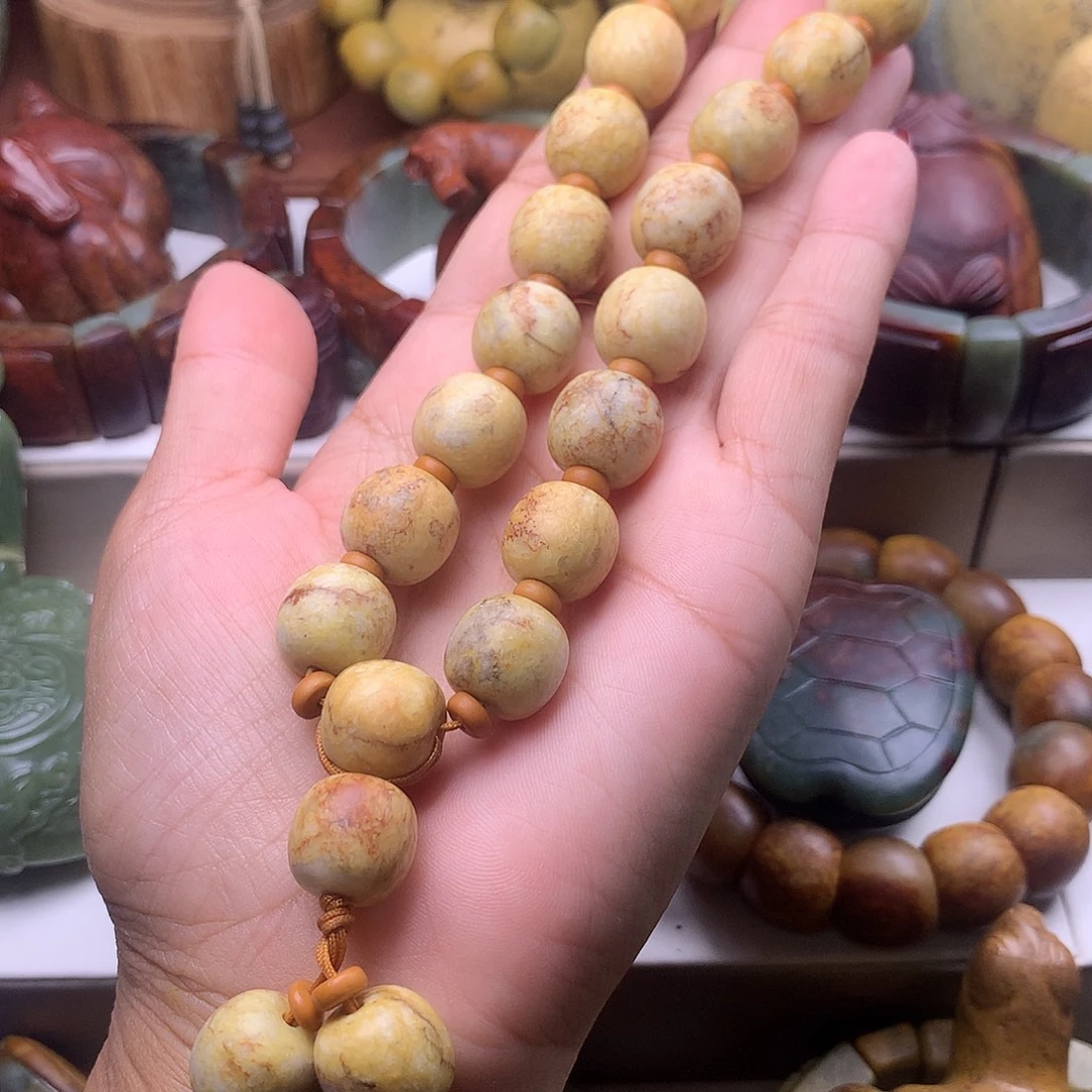 *****岫岩河磨玉（透闪石质玉）未镶嵌手串