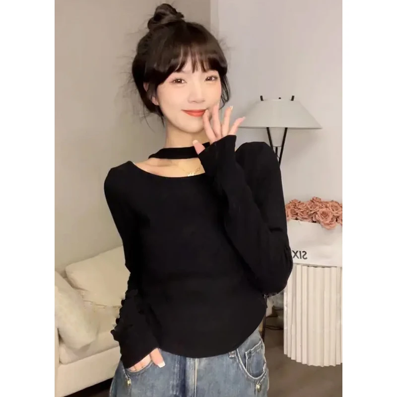 凯哥福利   画廊女孩上衣打底针织衫修身显瘦小衫W2023012901