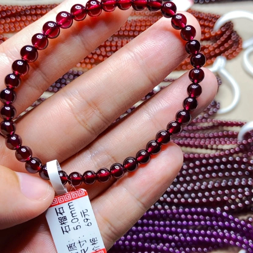 【闪购商品】未镶嵌手链石榴石5毫米
