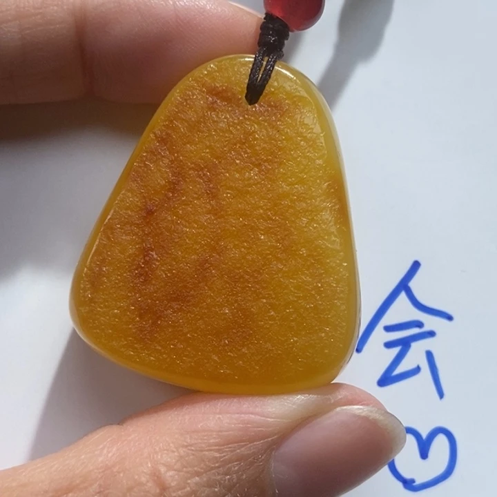 定制琥珀未镶嵌琥珀蜜蜡吊坠项链
